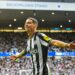 Miguel Almiron of Newcastle United scores their sides first goal of the match and celebrates his sides goal during the Pre-Season friendly match at Ibrox Stadium, Glasgow
Picture by Jamie Johnston/Focus Images Ltd 07714373795
18/07/2023 - Photo by Icon sport