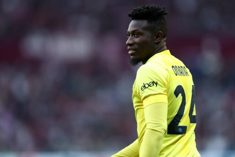 Andre Onana of Fc Internazionale looks on during the Serie A football match beetween Torino Fc and Fc Internazionale at Stadio Olimpico on June 3, 2023 in Turin, Italy .(Photo Marco Canoniero) FOT. SPORTPHOTO24/NEWSPIX.PL ENGLAND OUT --- Newspix.pl - Photo by Icon sport