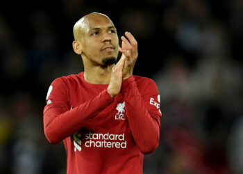 Liverpool, England, 3rd May 2023. Fabinho of Liverpool at full time during the Premier League match at Anfield, Liverpool. Picture credit should read: Gary Oakley / Sportimage - Photo by Icon sport