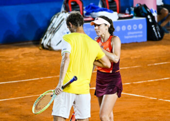 Richard Gasquet et Alizé Cornet (Photo by Pascal Della Zuana/Icon Sport)