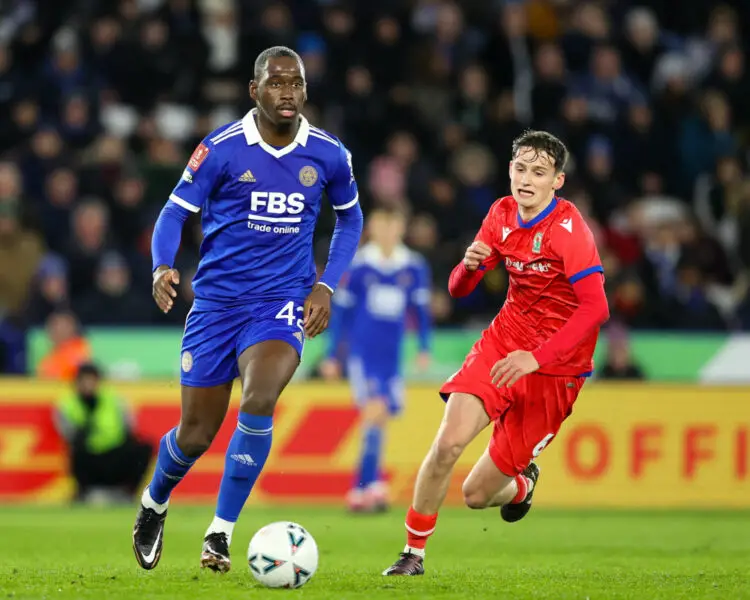 Boubakary Soumaré of Leicester City runs with the ball during the Emirates FA Cup Fifth Round match Leicester City vs Blackburn Rovers at King Power Stadium, Leicester, United Kingdom, 28th February 2023 (Photo by Nick Browning/News Images) in , on 2/28/2023. (Photo by Nick Browning/News Images/Sipa USA) - Photo by Icon sport