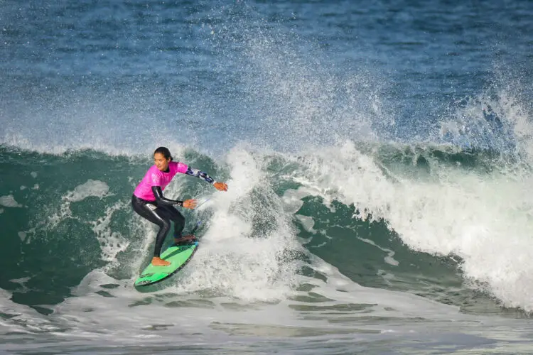 Vahine FIERRO of France during the Roxy Pro France - World Surf League on October 23, 2021 in Hossegor, France. (Photo by Scoop Dyga/Icon Sport)