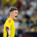 20 June 2023, North Rhine-Westphalia, Gelsenkirchen: Soccer: Internationals, Germany - Colombia, Veltins Arena. Germany goalkeeper Marc-Andre ter Stegen directs his front men. IMPORTANT NOTE: In accordance with the regulations of the DFL Deutsche Fu - Photo by Icon sport