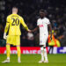 Tottenham Hotspur's Davinson Sanchez and Fraser Forster stand dejected following the UEFA Champions League round of sixteen, second leg match at the Tottenham Hotspur Stadium, London. Picture date: Wednesday March 8, 2023. - Photo by Icon sport