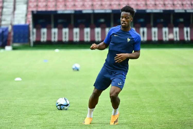 Elye WAHI of France during the Training session of France U21 on June 24, 2023 in Cluj-Napoca, Romania. (Photo by Anthony Dibon/Icon Sport)