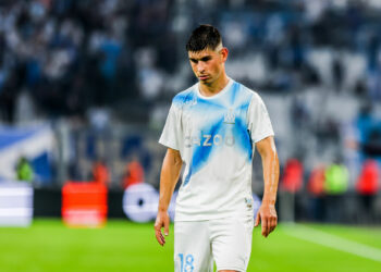 Ruslan Malinovskyi of Marseille during the Ligue 1 Uber Eats match between Marseille and Brest at Orange Velodrome on May 27, 2023 in Marseille, France. (Photo by Johnny Fidelin/Icon Sport)