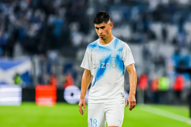 Ruslan Malinovskyi of Marseille during the Ligue 1 Uber Eats match between Marseille and Brest at Orange Velodrome on May 27, 2023 in Marseille, France. (Photo by Johnny Fidelin/Icon Sport)