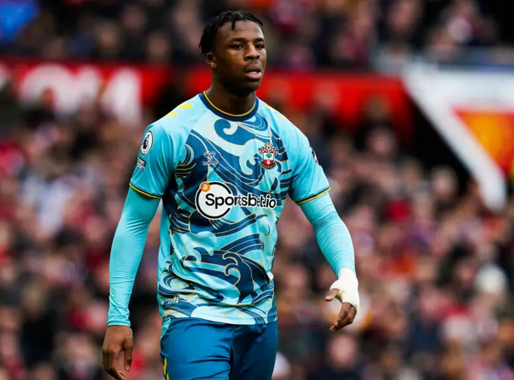 Manchester, England, 12th March 2023.  Armel Bella-Kotchap of Southampton during the Premier League match at Old Trafford, Manchester. Picture credit should read: Andrew Yates / Sportimage   - Photo by Icon sport