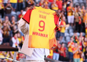 Elye WAHI during the Ligue 1 Uber Eats match between Lens and Rennes at Stade Bollaert-Delelis on August 20, 2023 in Lens, France. (Photo by Philippe Lecoeur/FEP/Icon Sport)