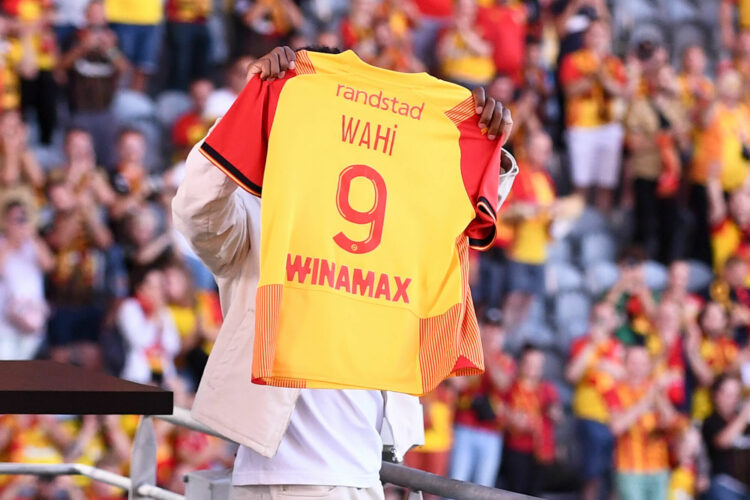 Elye WAHI during the Ligue 1 Uber Eats match between Lens and Rennes at Stade Bollaert-Delelis on August 20, 2023 in Lens, France. (Photo by Philippe Lecoeur/FEP/Icon Sport)