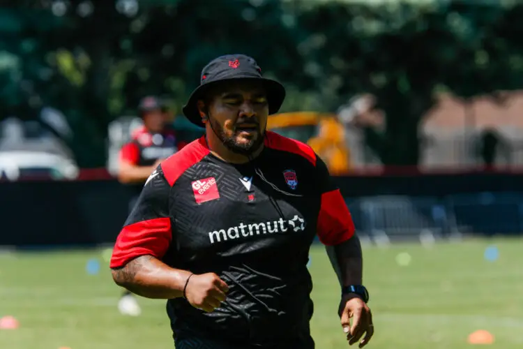 Sebastien TAOFIFENUA of Lyon during a training session of LOU Rugby on July 17, 2023 in Lyon, France. (Photo by Romain Biard/Icon Sport)