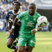27 Niels NKOUNKOU (asse) during the Ligue 2 BKT match between Bordeaux and Saint Etienne at Stade Matmut Atlantique on March 4, 2023 in Bordeaux, France. (Photo by Romain Perrocheau/FEP/Icon Sport)