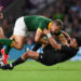 Andre Esterhuizen of South Africa is tackled by Richie Mo'unga of New Zealand during the International match South Africa vs New Zealand at Twickenham Stadium, Twickenham, United Kingdom, 25th August 2023 (Photo by Mike Jones/News Images) in , on 8/25/2023. (Photo by Mike Jones/News Images/Sipa USA) - Photo by Icon sport