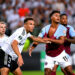 Legia Warsaw's Steve Kapuadi grabs onto Aston Villa's Ollie Watkins during the UEFA Europa Conference League Group E match at the Stadion Wojska Polskiego, Warsaw. Picture date: Thursday September 21, 2023. - Photo by Icon sport