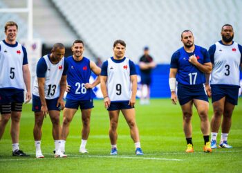 Antoine Dupont et les Bleus à l'entraînement, Stade de France, 2023 - Photo by Icon sport