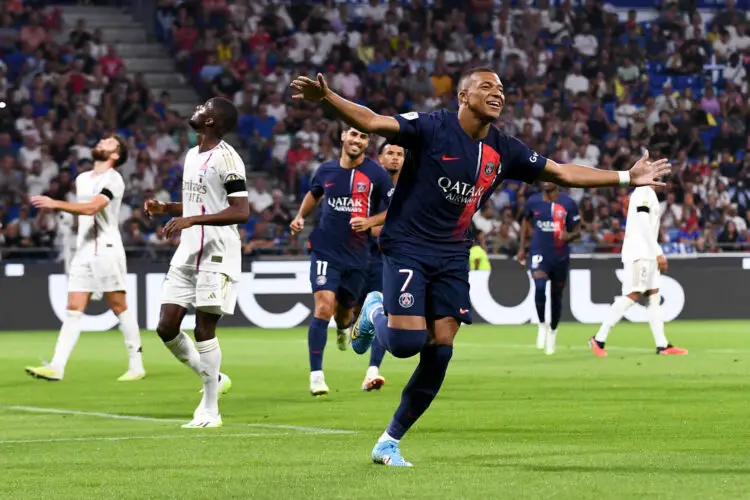 07 Kylian MBAPPE (psg) during the Ligue 1 Uber Eats match between Olympique Lyonnais and Paris Saint-Germain Football Club at Groupama Stadium  on September 3, 2023 in Lyon, France. (Photo by Philippe Lecoeur/FEP/Icon Sport)