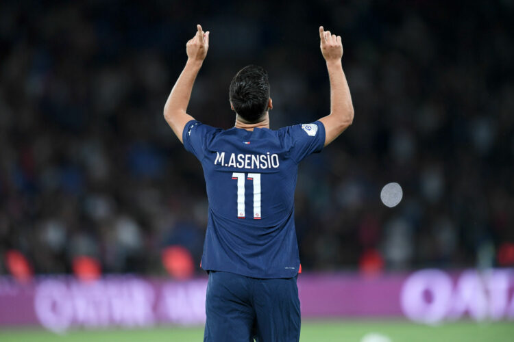 11 Marco ASENSIO (psg) during the Ligue 1 Uber Eats match between Paris Saint Germain and Racing Club de Lens on August 26, 2023 in Paris, France. (Photo by Philippe Lecoeur/FEP/Icon Sport)