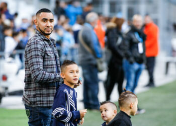 Dimitri Payet et ses enfants  (Photo by Guillaume Ruoppolo/Icon Sport)