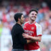 Mikel Arteta et Declan Rice (Photo by Icon sport)