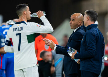 Roberto Martinez et Cristiano Ronaldo avec le Portugal - Photo by Icon sport