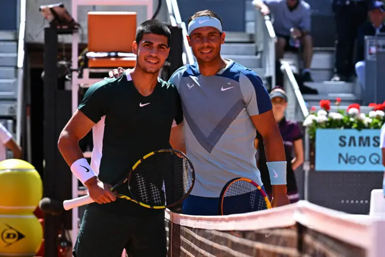 Nadal et Alcaraz pourrait être associé en double à l'occasion des JO de Paris 2024. - Photo by Icon sport.