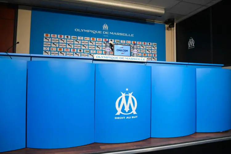 Illustration during the press conference of Olympique de Marseille at Centre d'Entrainement Robert Louis Dreyfus on September 22, 2023 in Marseille, France. (Photo by Alexandre Dimou/Alexpress/Icon Sport)