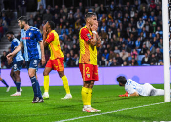 Ruben AGUILAR of Lens during the Ligue 1 Uber Eats match between Havre Athletic Club and Racing Club de Lens at Stade Oceane on October 20, 2023 in Le Havre, France. (Photo by Daniel Derajinski/Icon Sport)