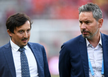 Pablo Longoria et David Friio (Photo by Philippe Lecoeur/FEP/Icon Sport)