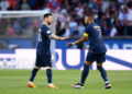 Lionel MESSI et Kylian MBAPPE. Icon Sport
