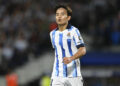 Takefusa Kubo of Real Sociedadduring the UEFA Champions League match, Group D, between Real Sociedad and Inter Milan played at Reale Arena Stadium on September 20, 2023 in San Sebastian Spain. (Photo by Cesar Ortiz / Pressinphoto / Icon Sport) - Photo by Icon sport