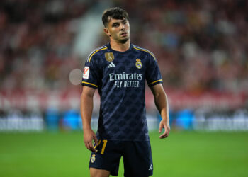 Brahim Diaz of Real Madrid during the La Liga EA Sports match between Girona FC and Real Madrid played at Montilivi Stadium on September 30, 2023 in Girona, Spain. (Photo by Bagu Blanco / Pressinphoto / Icon Sport) - Photo by Icon sport