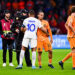Kylian MBAPPE of France and Xavi SIMONS of Netherlands during the UEFA Euro 2024 Group B, Qualifying match between Netherlands and France at Johan Cruijff Arena on October 13, 2023 in Amsterdam, Netherlands. (Photo by Baptiste Fernandez/Icon Sport)