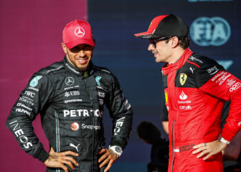 Lewis Hamilton et Charles Leclerc (Photo by Icon sport)