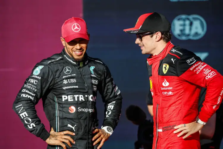 Lewis Hamilton et Charles Leclerc (Photo by Icon sport)