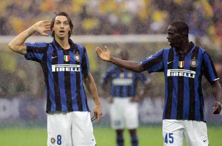 Et dire que les deux hommes ont évolué deux saisons sous le même maillot... - 18.05.2008 - Parme / Inter Milan - 38 eme journee de Serie A.