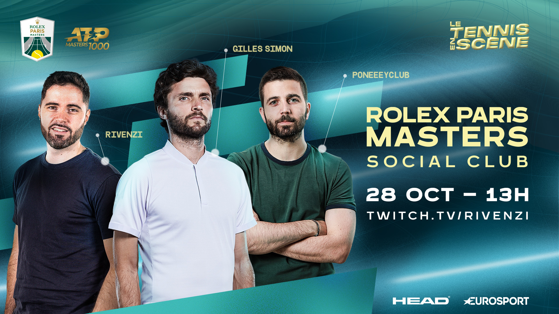 Tennis Diffusion de matchs, Gilles Simon, Rivenzi… le Rolex Paris Masters lance une émission