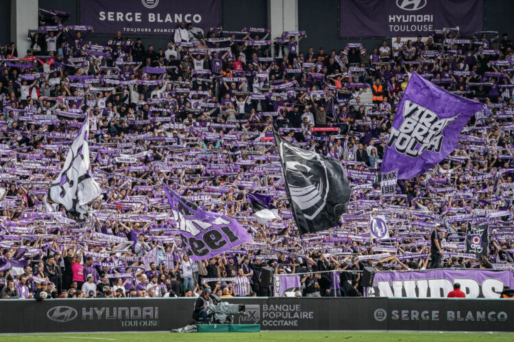 General view during the Ligue 1 Uber Eats match between Toulouse Football Club and Stade de Reims at Stadium de Toulouse on October 22, 2023 in Toulouse, France. (Photo by Pierre Costabadie/Icon Sport)