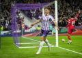 S'il parviennent à réaliser la même performance que face à Liverpool, Thijs Dallinga et les Toulousains ont de belles chances de se qualifier pour les 8e de finale de Ligue Europa. - Photo by Pierre Costabadie/Icon Sport.