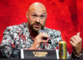 Tyson Fury during a press conference at HERE at Outernet, Fury. Tyson Fury hit back at his critics at the launch press conference of his boxing contest with mixed martial arts fighter Francis Ngannou before he hinted at a second bout between the pair in the octagon. Picture date: Thursday September 7, 2023. - Photo by Icon sport