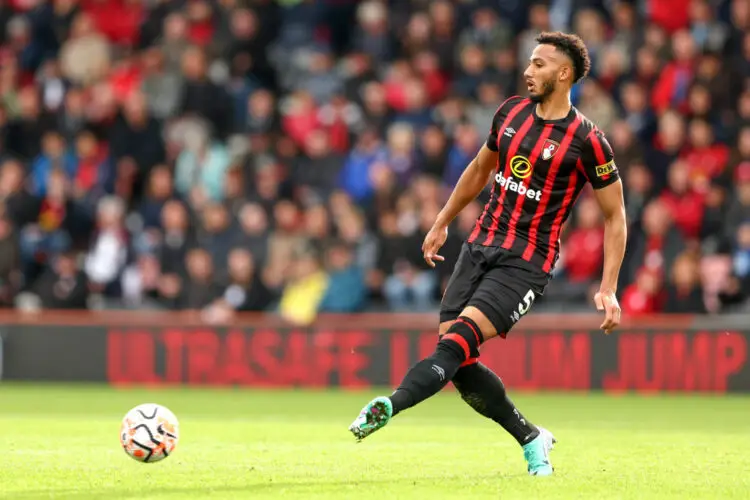 Bournemouth's Lloyd Kelly in action during the Premier League match at the Vitality Stadium, Bournemouth. Picture date: Saturday October 21, 2023. - Photo by Icon sport