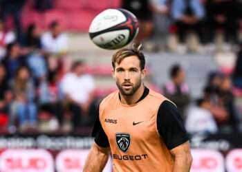 Paul GRAOU of Toulouse during the friendly match between Stade Toulousain Rugby and Montpellier Herault Rugby Clubon at Stade Ernest-Wallon on August 27, 2023 in Toulouse, France. (Photo by Anthony Bibard/FEP/Icon Sport)