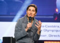 Amelie Oudea-Castera, ministre des Sports et des Jeux olympiques et paralympiques lors d'une visite à la Paris Games Week, l'un des 5 plus grands salons de jeux vidéo au monde le 31 octobre 2023 pour ouvrir officiellement l'événement avec un discours adressé à l'ensemble de l'écosystème du jeu vidéo et de l'eSport dédié aux jeux vidéo. Photo by Tomas Stevens/ABACAPRESS.COM 

Photo by Icon sport