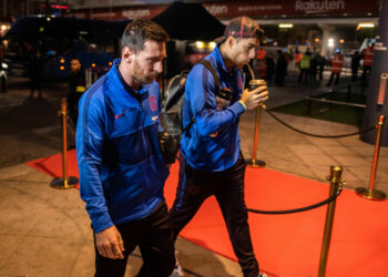 Leo Messi and Luis Suarez. Actionplus / Icon Sport