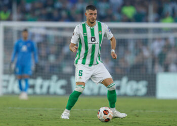 Guido Rodriguez of Real Betis during the UEFA Europa League match between Real Betis and Sparta Praha, Group C, date 2, played at Benito Villamarin Stadium on October 5, 2023 in Sevilla, Spain. (Photo by Antonio Pozo / Pressinphoto / Icon Sport) - Photo by Icon sport