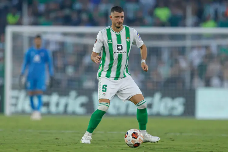 Guido Rodriguez of Real Betis during the UEFA Europa League match between Real Betis and Sparta Praha, Group C, date 2, played at Benito Villamarin Stadium on October 5, 2023 in Sevilla, Spain. (Photo by Antonio Pozo / Pressinphoto / Icon Sport) - Photo by Icon sport
