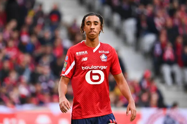 Leny YORO during the Ligue 1 Uber Eats match between LOSC Lille and Toulouse Football Club at Stade Pierre Mauroy on November 12, 2023 in Lille, France. (Photo by Anthony Dibon/Icon Sport)