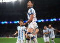Mikel Merino of Real Sociedad during the UEFA Champions League match, Group D, between Real Sociedad and Benfica played at Reale Arena Stadium on November 8, 2023 in San Sebastian, Spain. (Photo by Cesar Ortiz / Pressinphoto / Icon Sport)   - Photo by Icon sport
