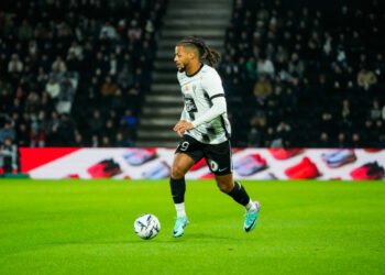 Lois Diony a ouvert le score ce soir face à Caen. - Photo by Hugo Pfeiffer/Icon Sport.