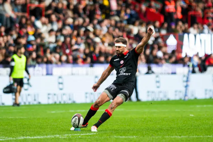 Melvyn JAMINET of Toulouse during the Top 14 match between Stade Toulousain Rugby and USA Perpignan at Stade Ernest-Wallon on November 11, 2023 in Toulouse, France. (Photo by Nathan Barange/Icon Sport)