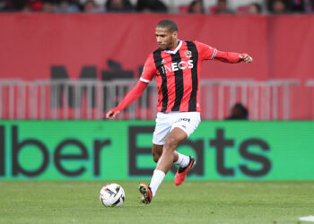 Touché durant la trêve internationale, Jean Clair Todibo demeure très incertain pour le match face à Toulouse. - Photo by Philippe Lecoeur/FEP/Icon Sport.